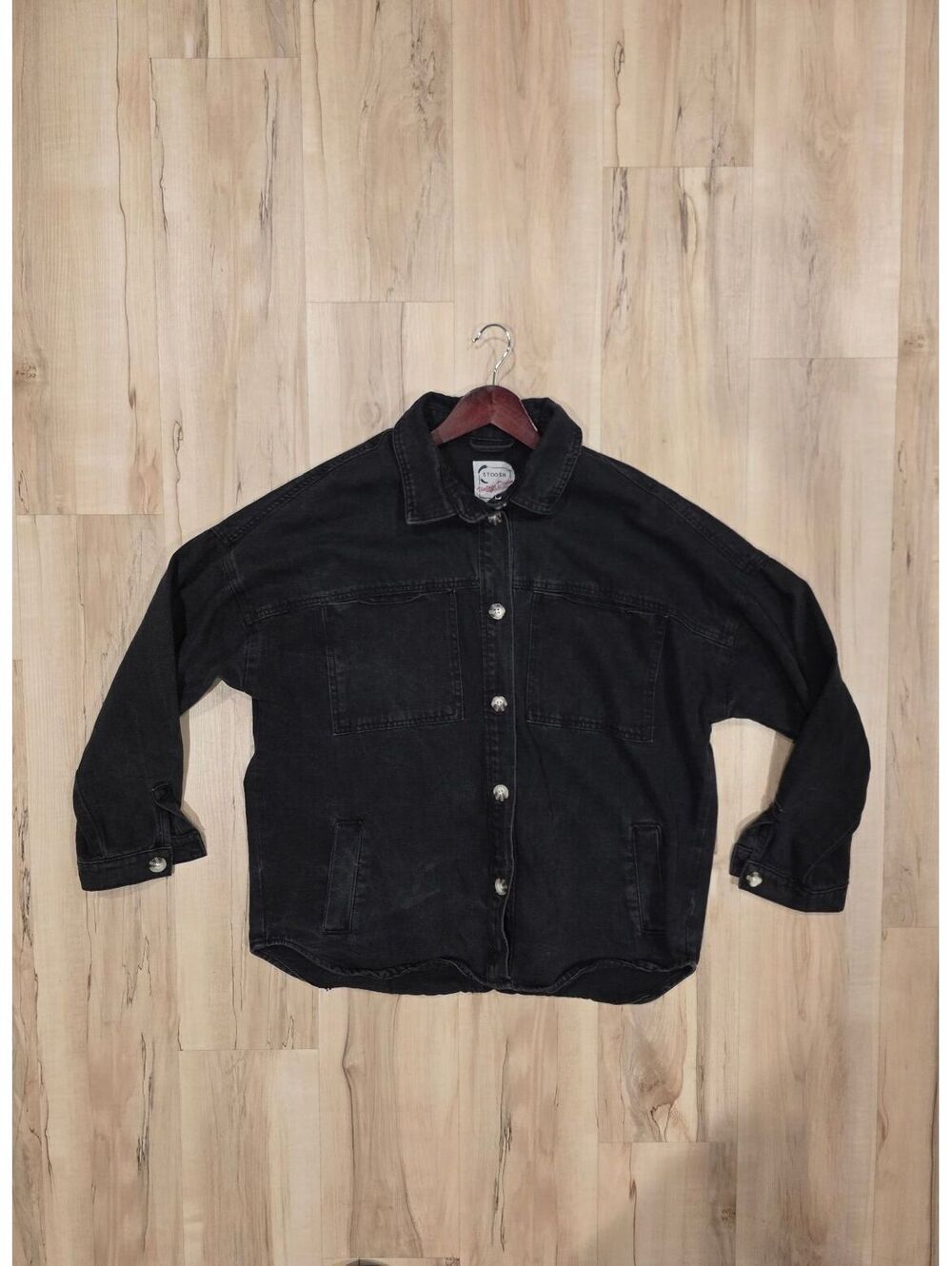 Stoosh Vintage Denim Black Jacket Size L